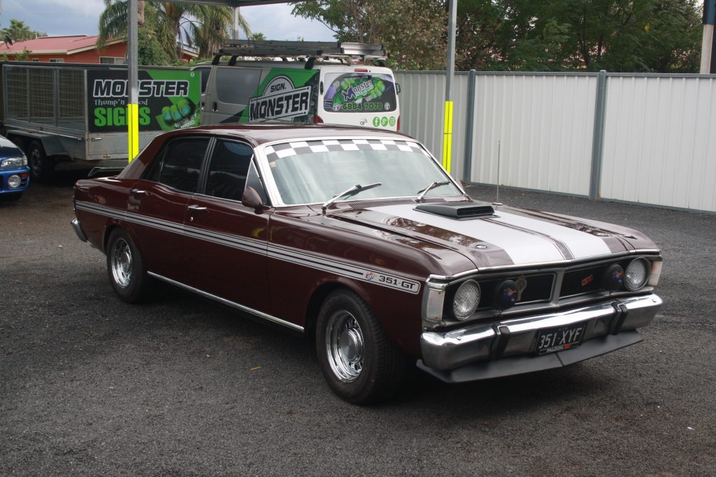 Ford XY Wedding Day, An Australian classic muscle car is getting ready for a wedding
